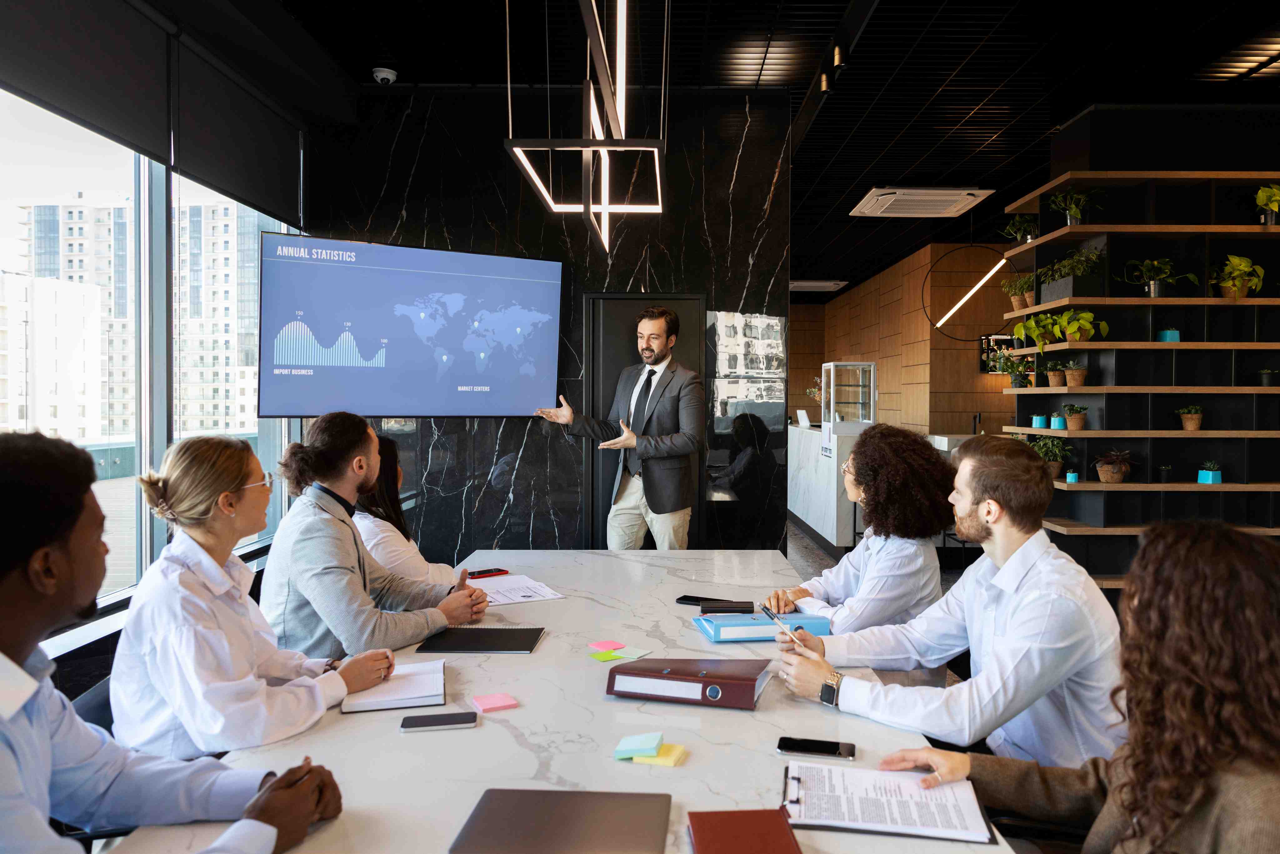 person giving a presentation